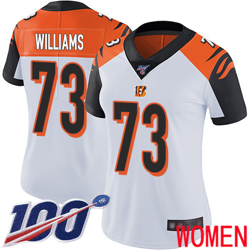 Cincinnati Bengals Limited White Women Jonah Williams Road Jersey NFL Footballl #73 100th Season Vapor Untouchable